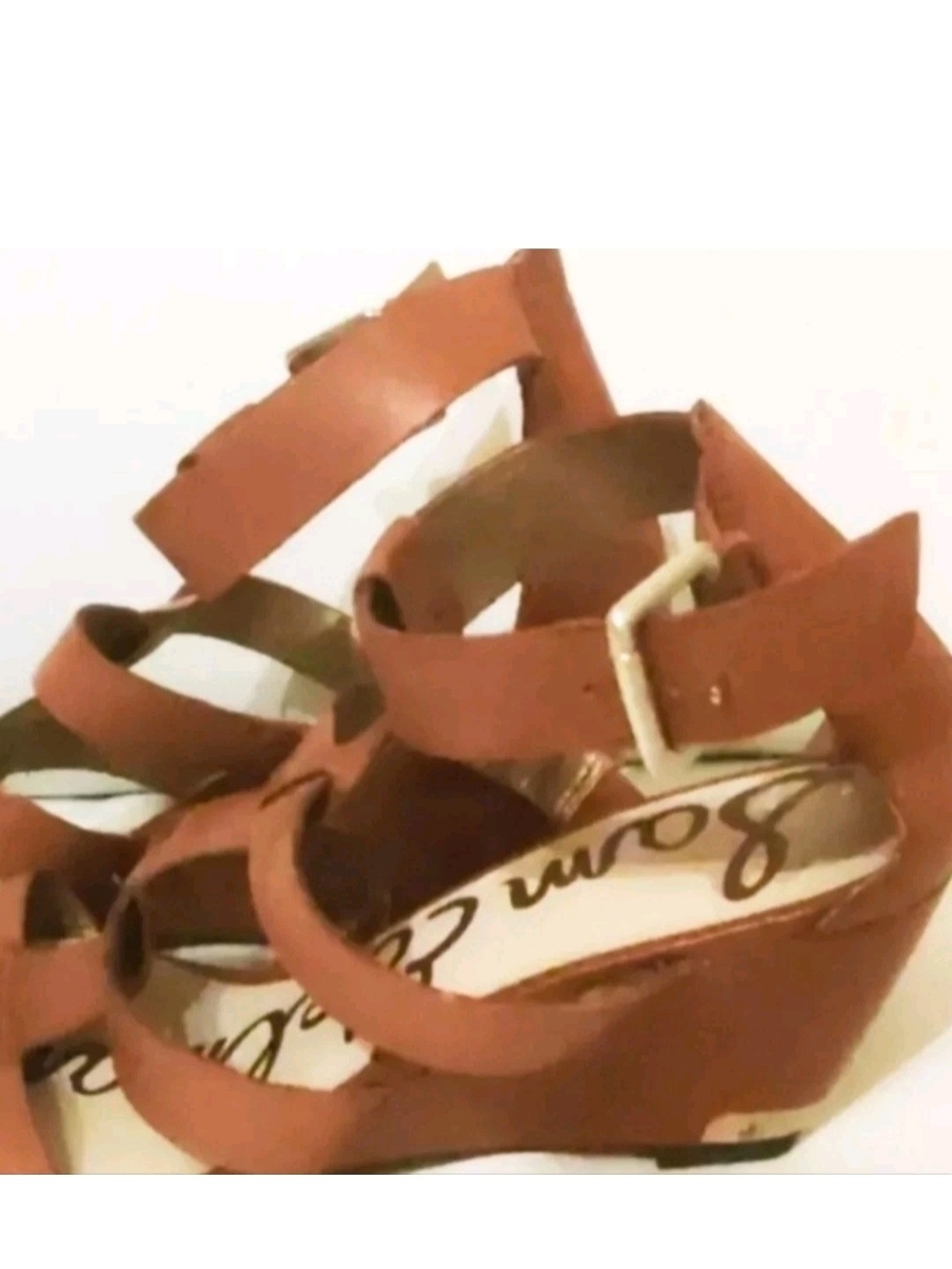 Sam Edelman Womens 9.5 Leather Wedge Sandals... - Picture 9 of 12